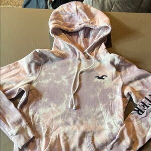 Womens Medium Hollister Pastel Tie-Dye Hoodie - Light Pink